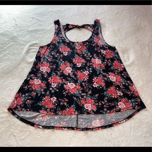 Black & Pink Floral Print Torrid Top